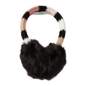 Kate Spade | Striped Faux-Fur Earmuffs